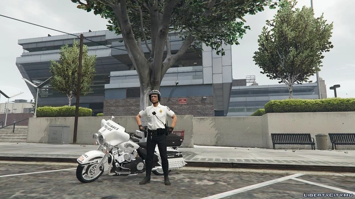 Seragam dan Tekstur Unit Motor Polisi Columbus 1.0 - Seragam Polisi Pengendara Motor / GTA 5