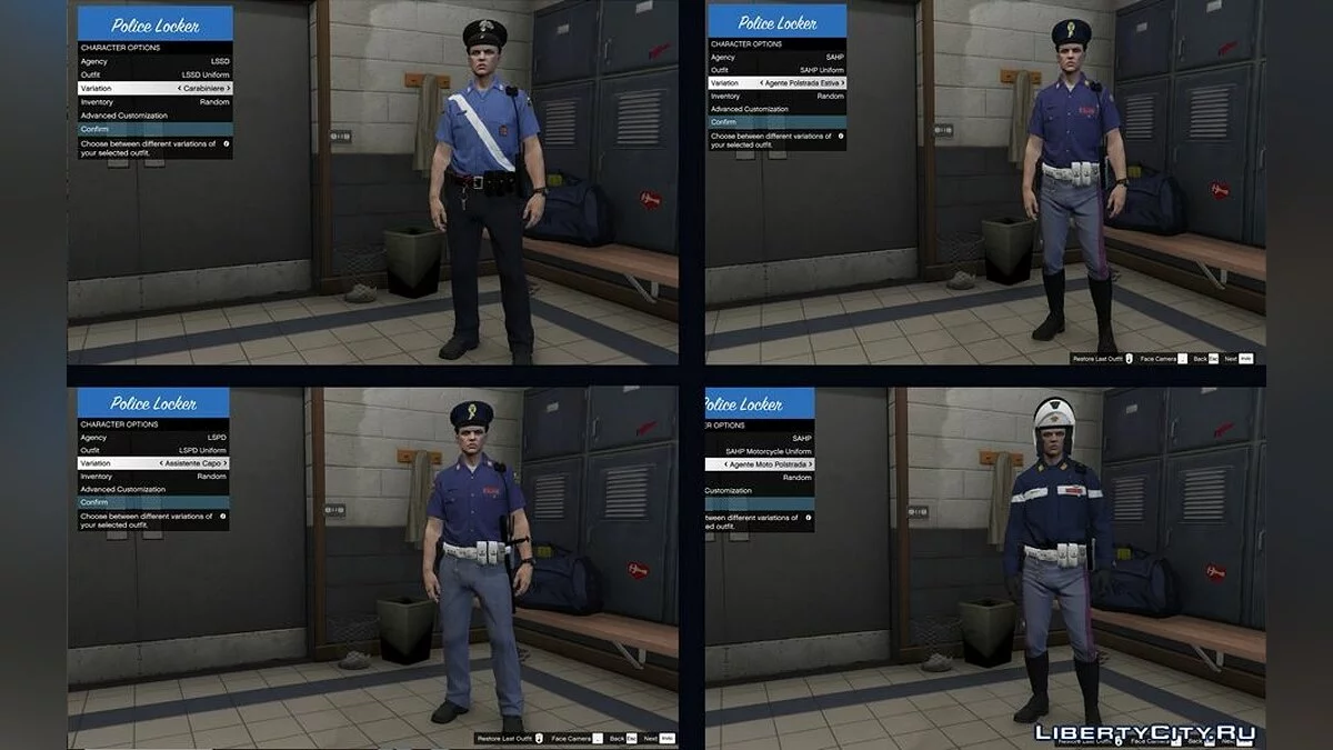 Uniforme de policías italianos / GTA 5
