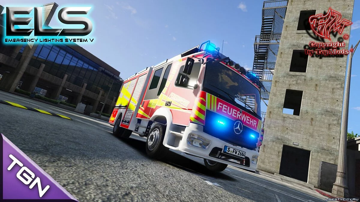 Mercedes-Benz Atego HLF Töpfe + Script [ELS] (Deutsches Feuerwehrauto) 2.0.0 / GTA 5