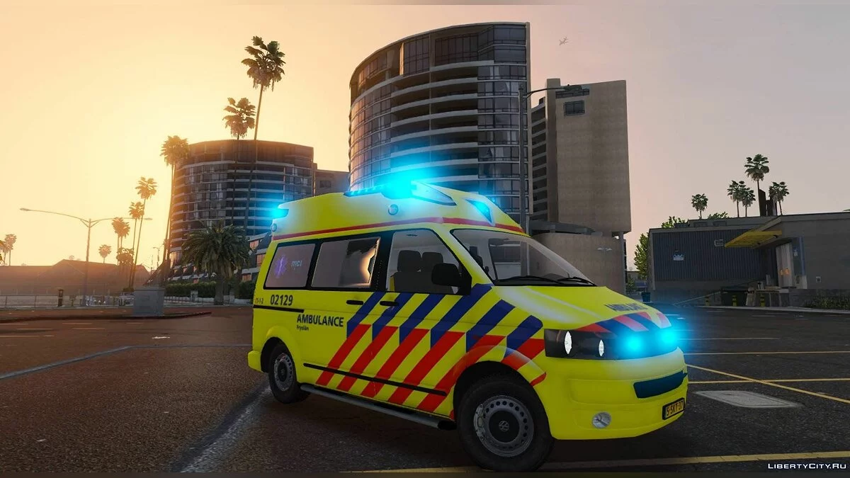 Volkswagen T5 Ambulance 02-129 (Heerenveen) [ELS] V1.0 / GTA 5