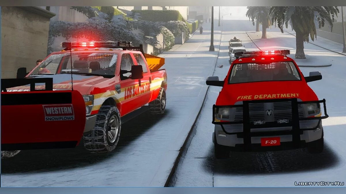 Dodge Ram 3500 LSFD Pickup [ELS] 1.00 / GTA 5