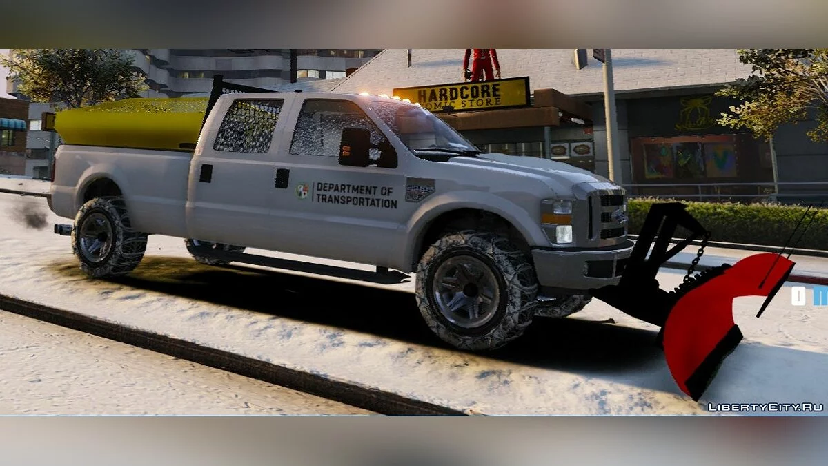 F350 Snow Plow [ELS] Civilian, DOT and FD Versions Rotating SNOW PLOW / GTA 5