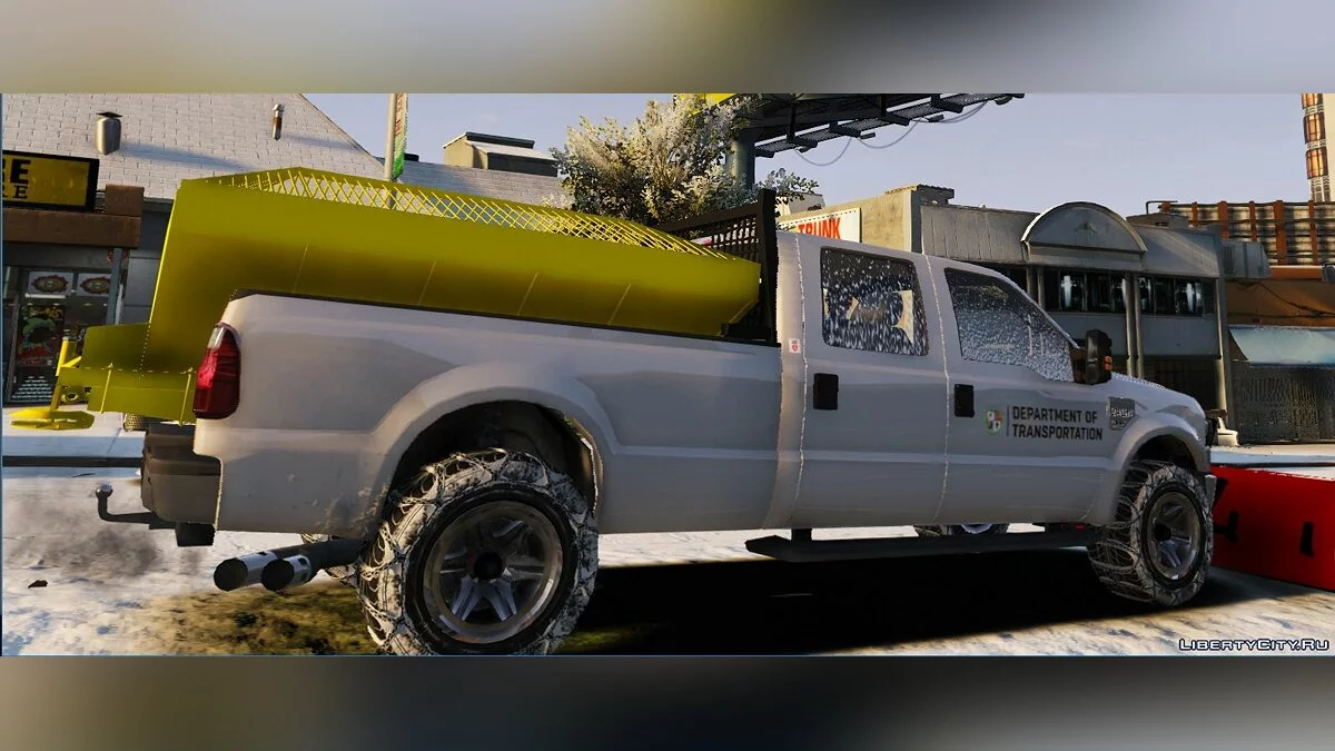 F350 Snow Plow [ELS] Civilian, DOT and FD Versions Rotating SNOW PLOW / GTA 5