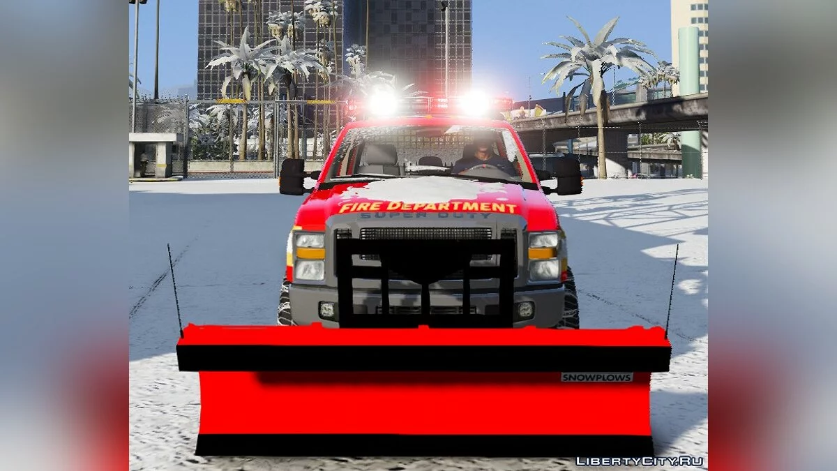 F350 Snow Plow [ELS] Civilian, DOT and FD Versions Rotating SNOW PLOW / GTA 5