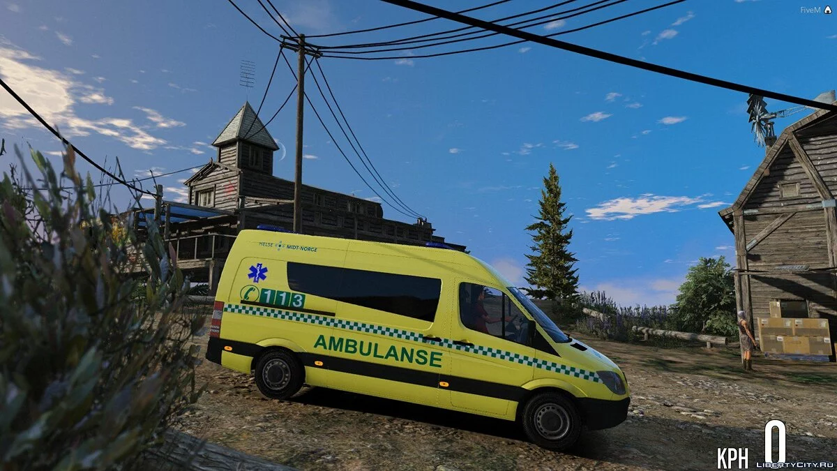 سيارة إسعاف نرويجية / Norsk Ambulanse (ELS) 1.0 / جي تي أي 5