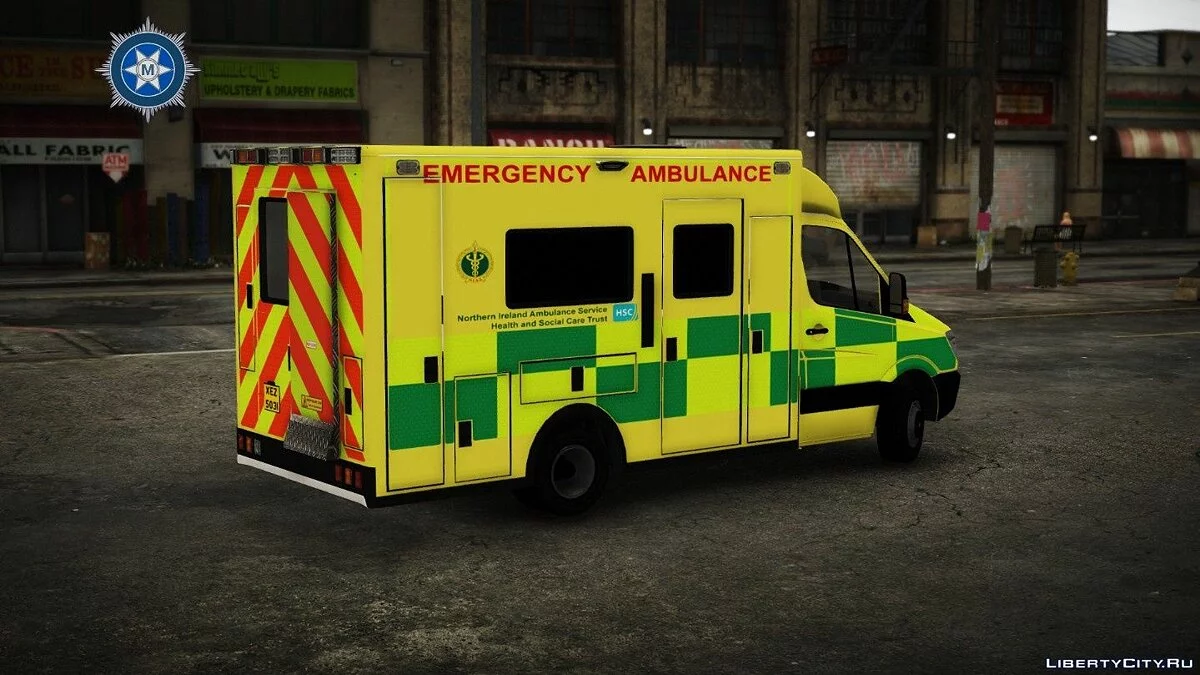Ambulância Mercedes Sprinter Britânica de 2010 [ELS] [NIAS] [LAS] V1.0 / GTA 5