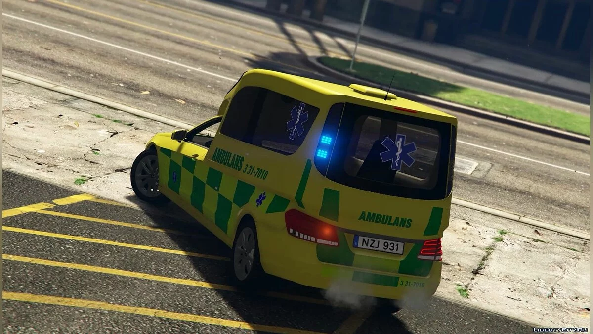[ELS] Ambulância Sueca Mercedes Classe E 1.0 / GTA 5