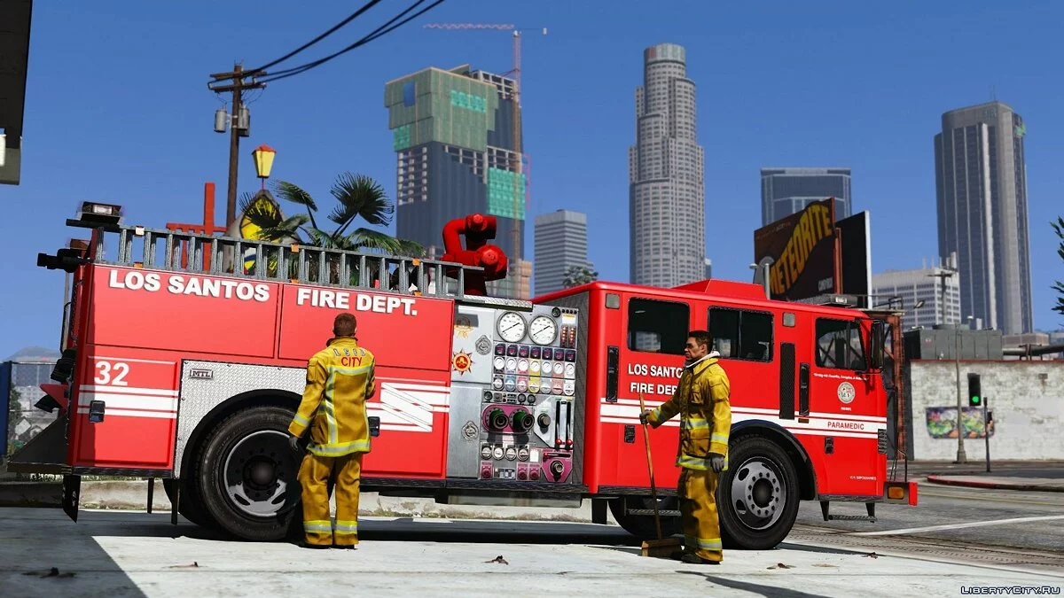 Camion de pompier MTL (modèle amélioré) [Add-On | Livrées | Modèle] v1.0.1 / GTA 5