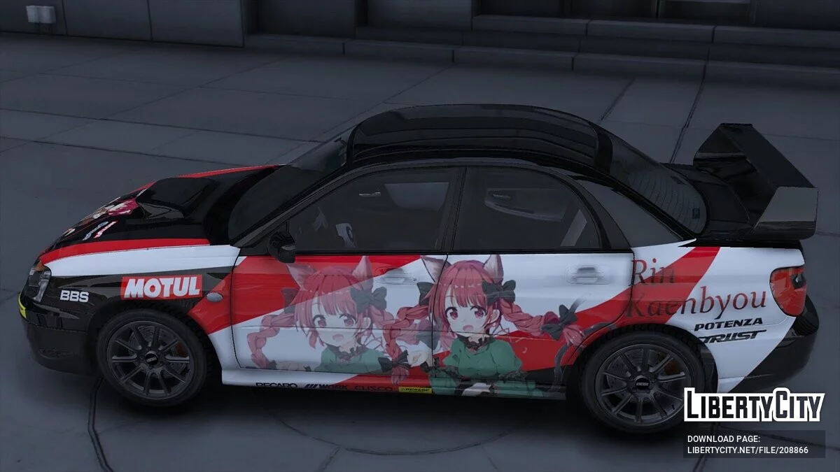 Subaru Impreza WRX STI Itasha Rin Kaenbyou / GTA 5