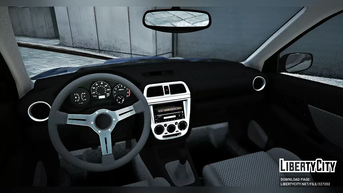 2002 Subaru Impreza WRX Kombi mit individuellen Fensteraufklebern / GTA 5