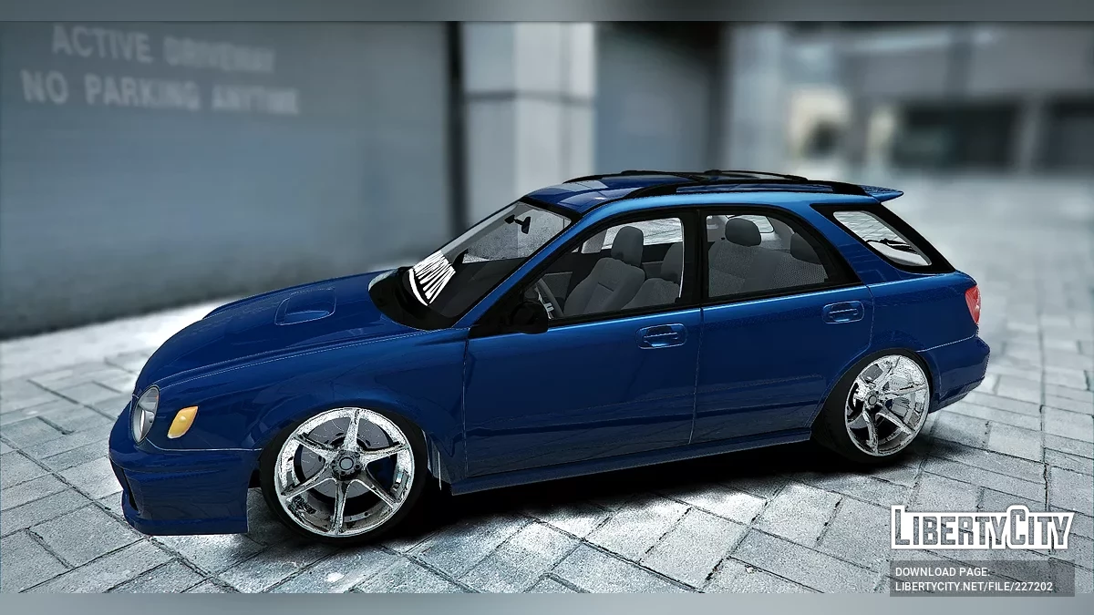 2002 Subaru Impreza WRX Kombi mit individuellen Fensteraufklebern / GTA 5