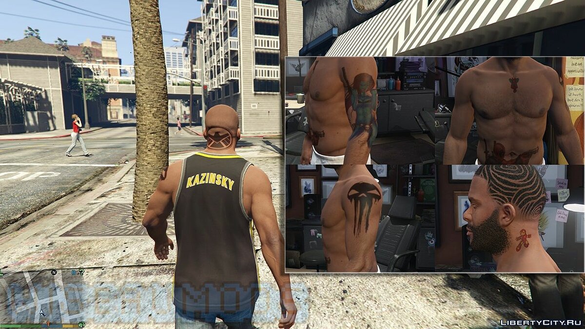 Download Marvel Tattoo Pack (Franklin) for GTA 5