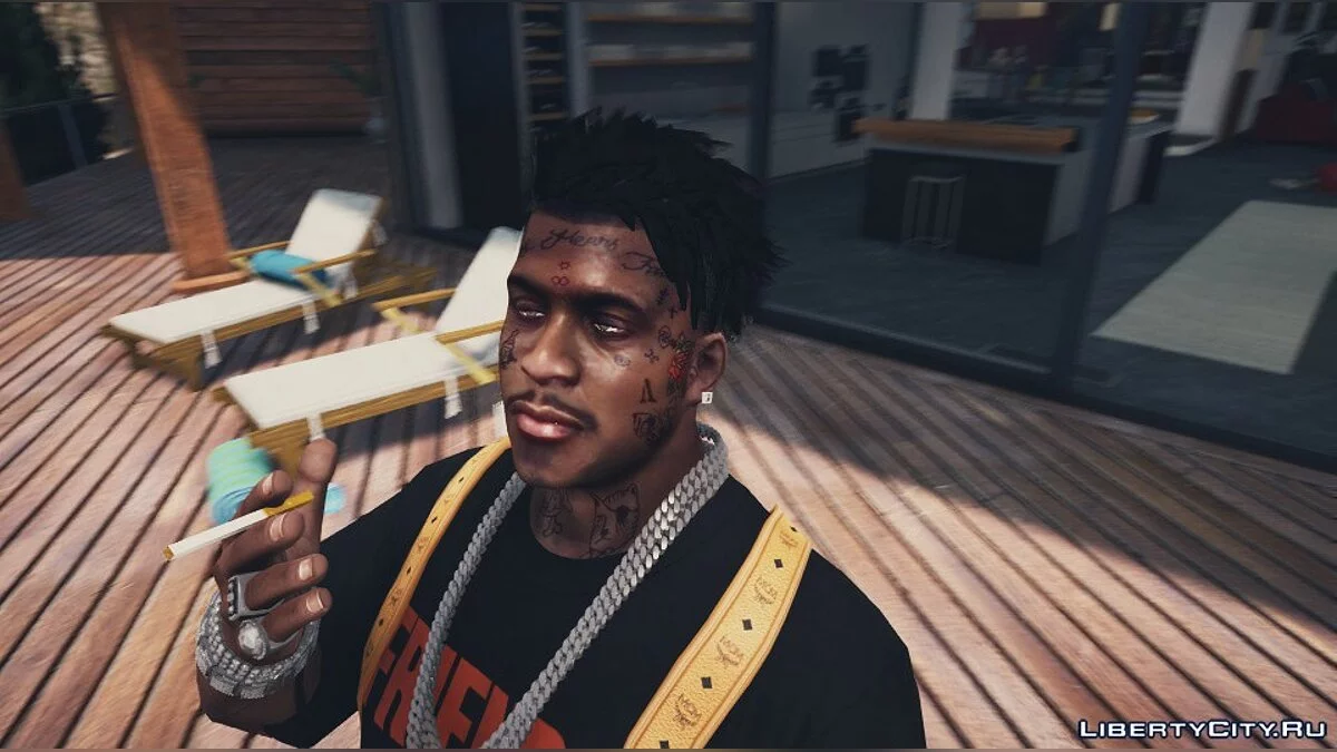 Tatuagem Facial de Franklin Lil Uzi Vert / GTA 5
