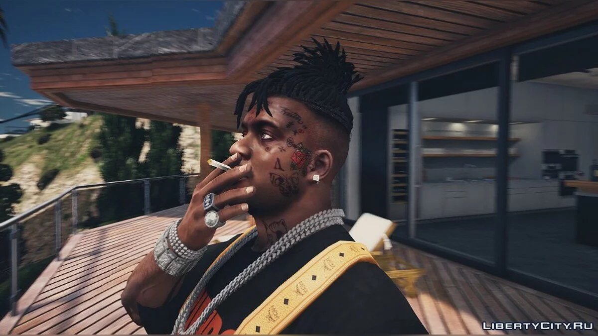 Tatuagem Facial de Franklin Lil Uzi Vert / GTA 5
