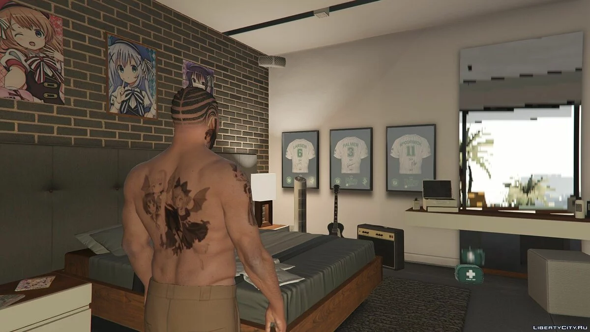 Franklin Anime Tattoo-Paket (Tonari no Kyuuketsuki-san) 1.0 / GTA 5
