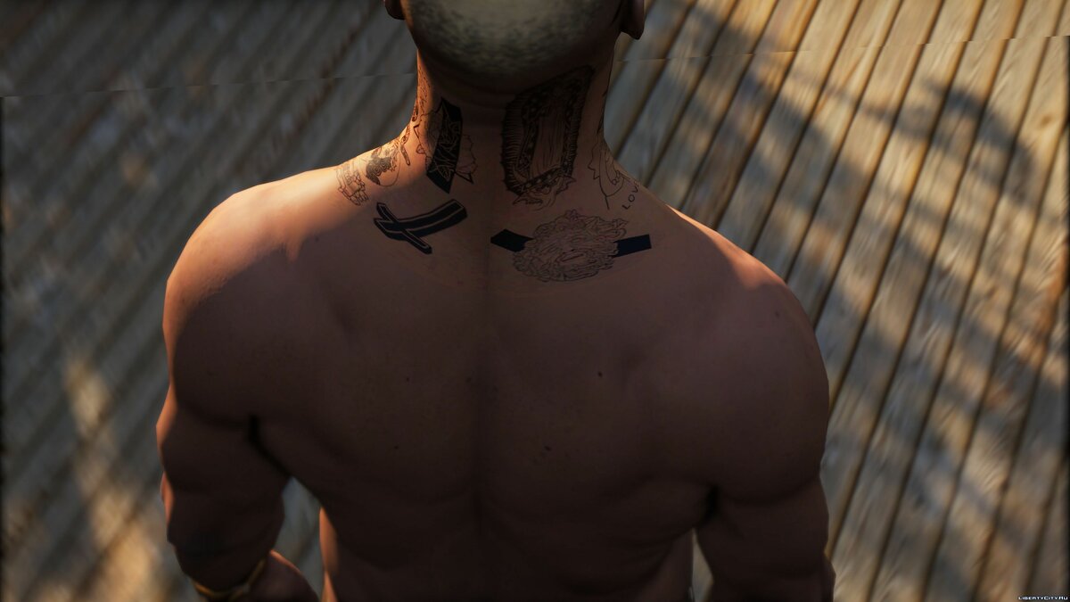 Download HD tattoos for Franklin's face for GTA 5