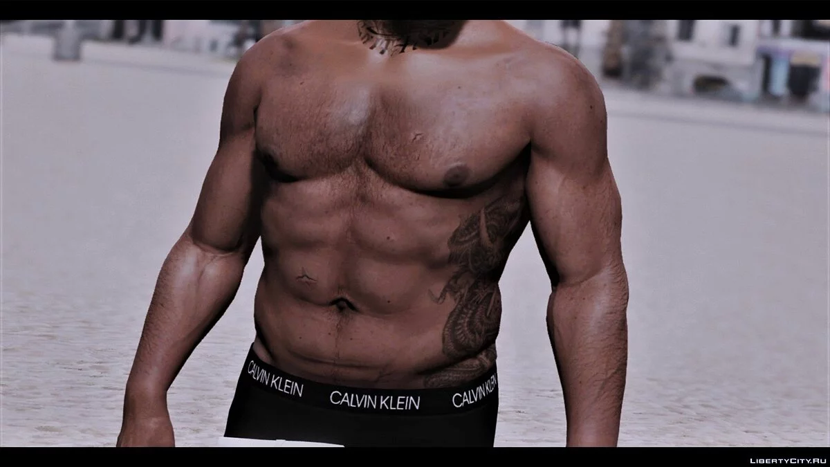 Franklin's Tattoos - Body tattoos and Bullets Scars 2.3 / GTA 5