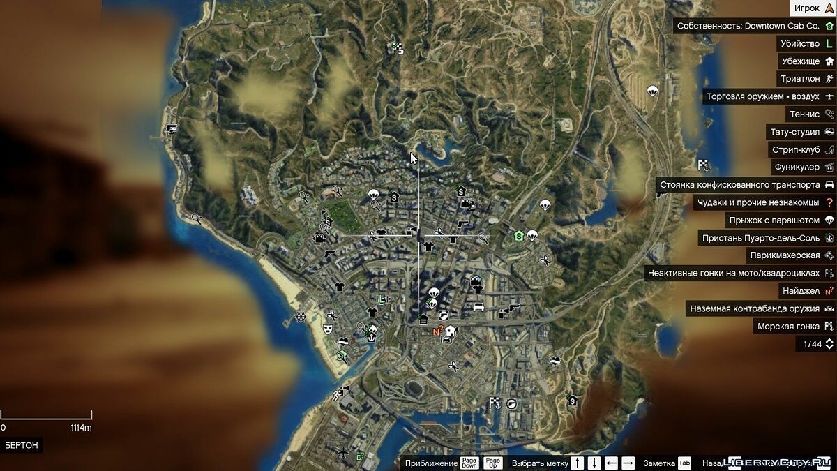 Satellite Location Map of Los Santos
