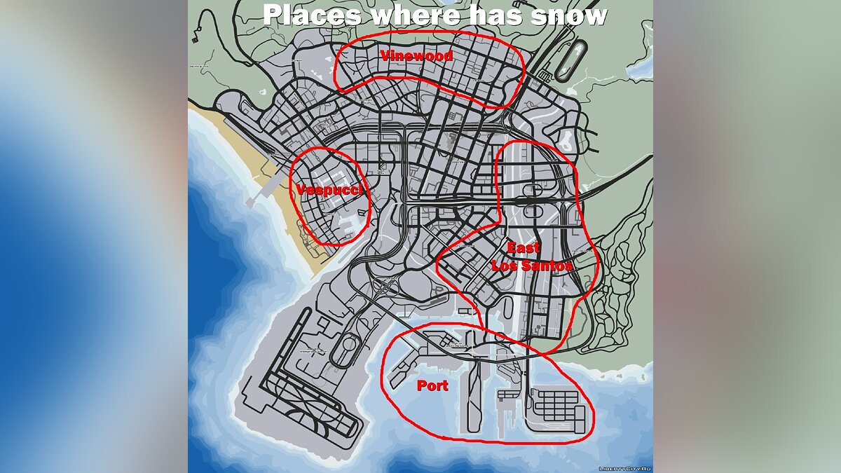 Gray Location Map of Los Santos