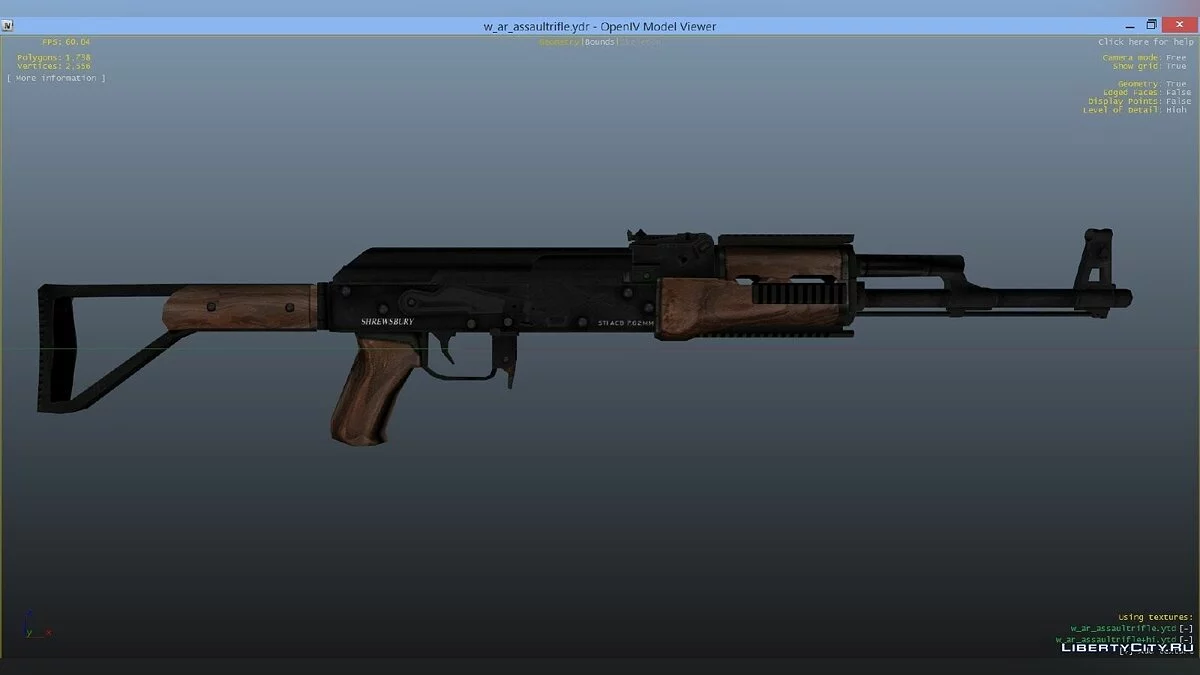 Wooden AK-47 Mod for Assault Rifle / GTA 5