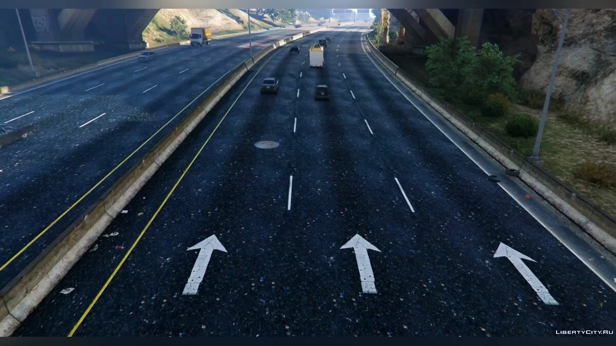 Нова текстура дороги (Автостради + Інші райони) 1.0 / GTA 5