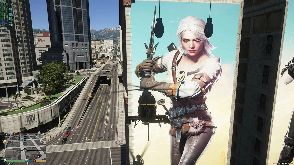 Big Billboard Witcher 3 - New Posters on Buildings / GTA 5