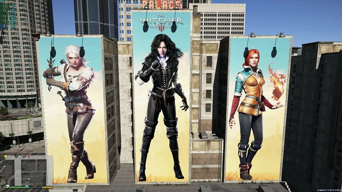 Big Billboard Witcher 3 - New Posters on Buildings / GTA 5