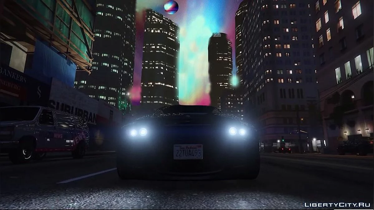 Aurora Borealis Instead of Sky / GTA 5