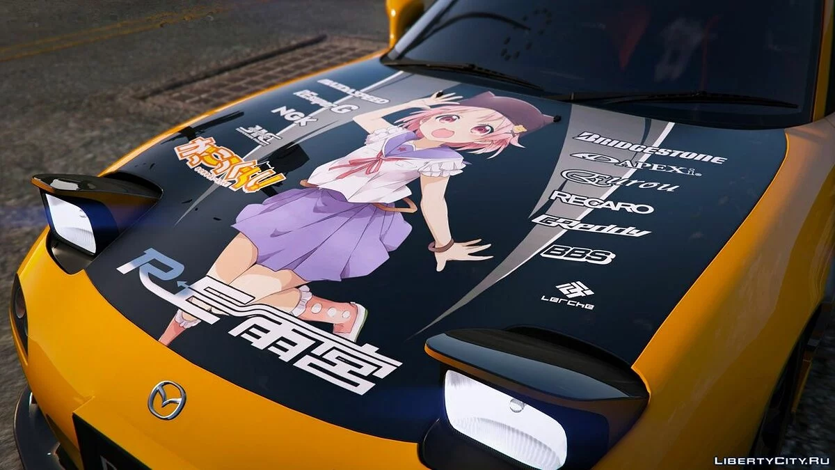 Stiker Anime untuk Mazda RX7 Spirit R / GTA 5