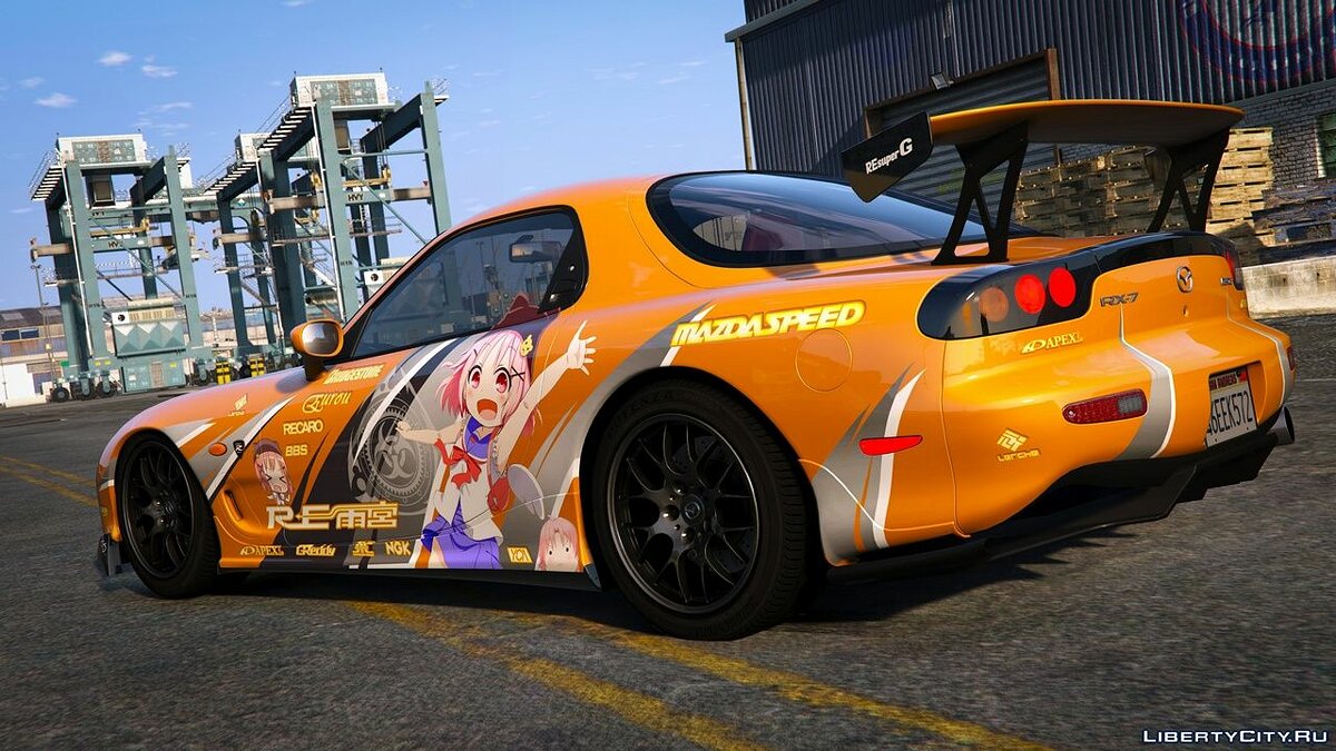 Download Anime stickers for Mazda RX7 Spirit R for GTA 5
