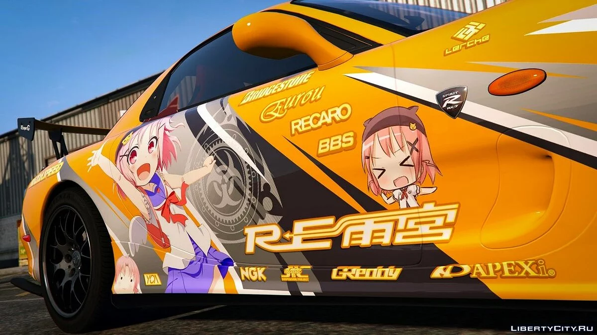 Stiker Anime untuk Mazda RX7 Spirit R / GTA 5