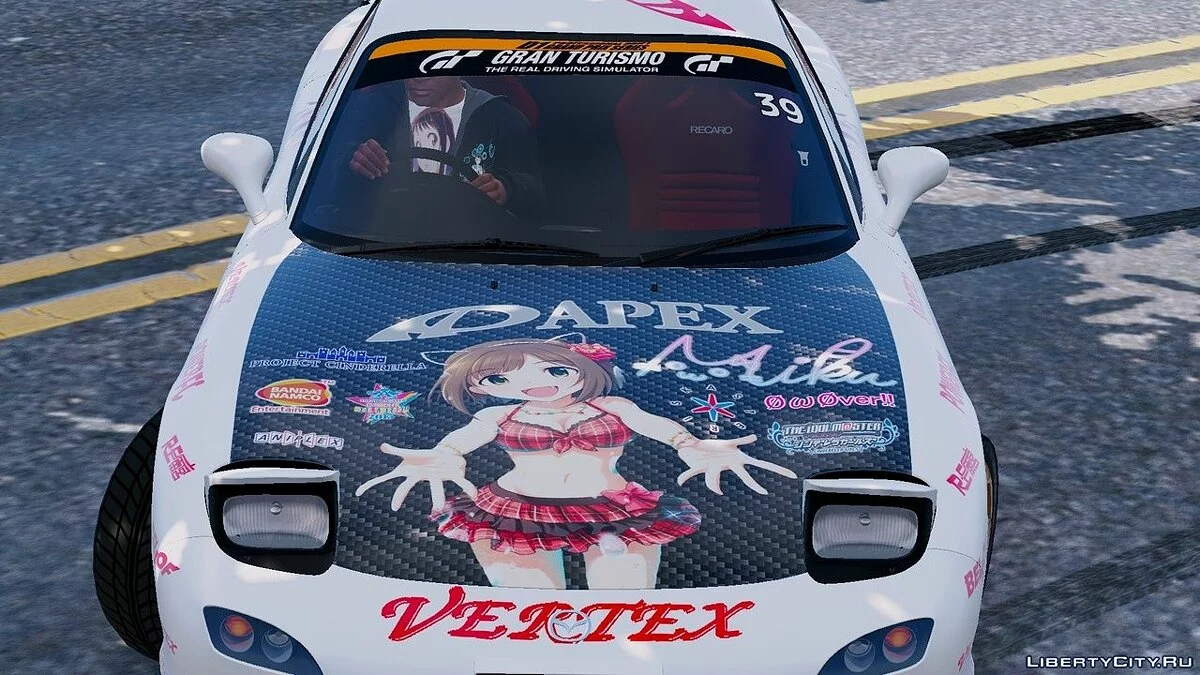 Наклейки APEX в стиле аниме для Mazda RX7 Spirit R / GTA 5