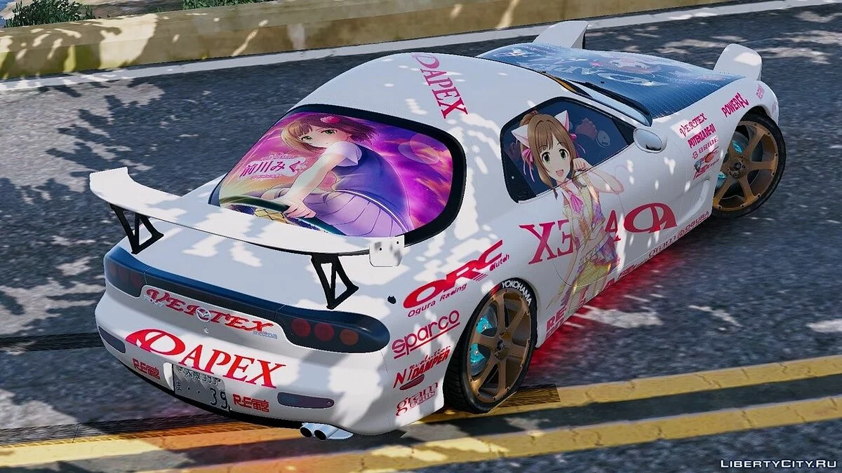 Наклейки APEX в стиле аниме для Mazda RX7 Spirit R / GTA 5