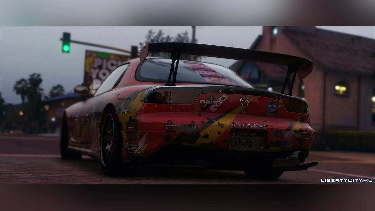 Stiker Ishtar itasha untuk Mazda RX7 Spirit R / GTA 5