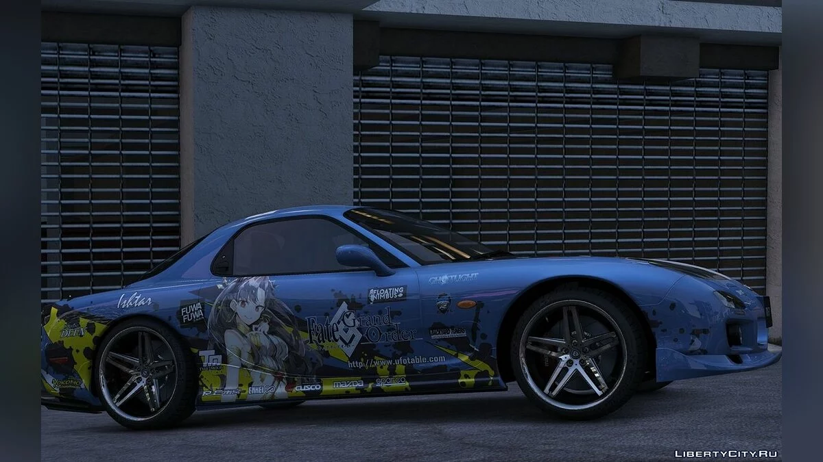 Stiker Ishtar itasha untuk Mazda RX7 Spirit R / GTA 5