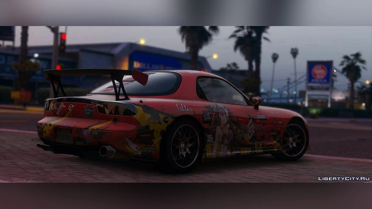 Stiker Ishtar itasha untuk Mazda RX7 Spirit R / GTA 5