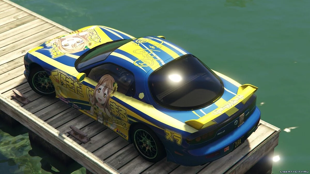Stiker Hanamaru Kunikida untuk Mazda RX7 Spirit R / GTA 5