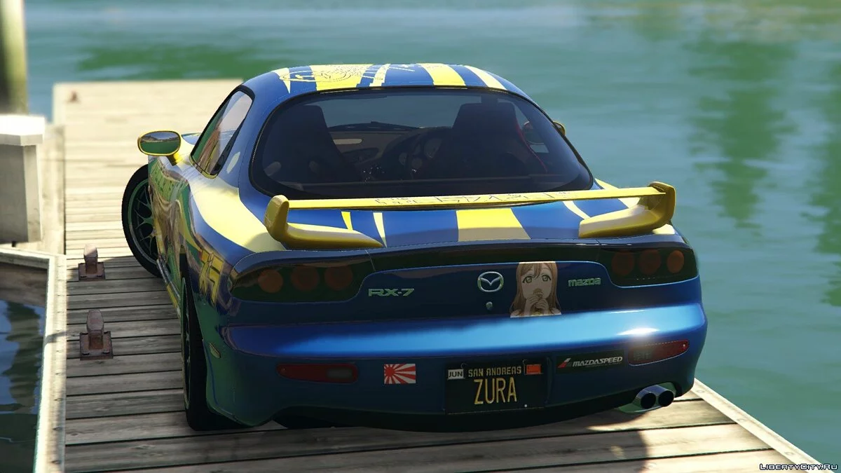 Stiker Hanamaru Kunikida untuk Mazda RX7 Spirit R / GTA 5