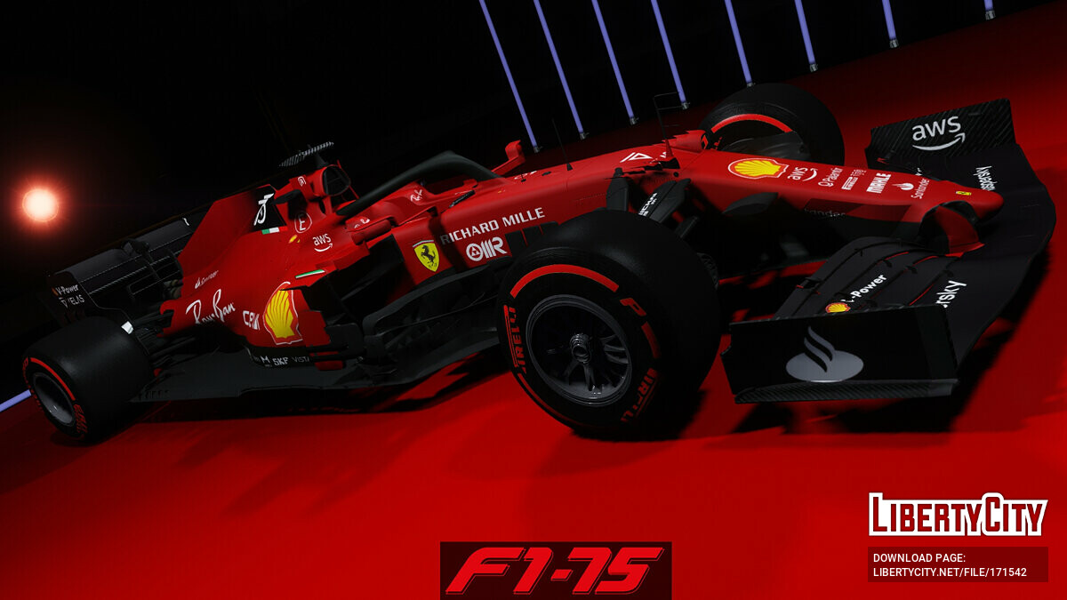 Download Ferrari F1-75 Livery v1.0 for GTA 5