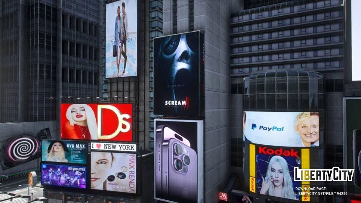 Реальні рекламні щити Time Square 2023 / GTA 5
