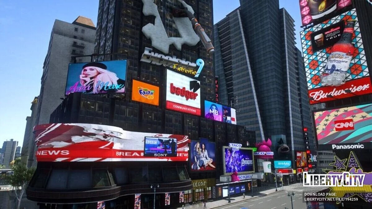 Реальні рекламні щити Time Square 2023 / GTA 5