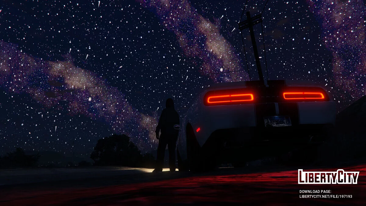 The new night sky (Milky Way). / GTA 5