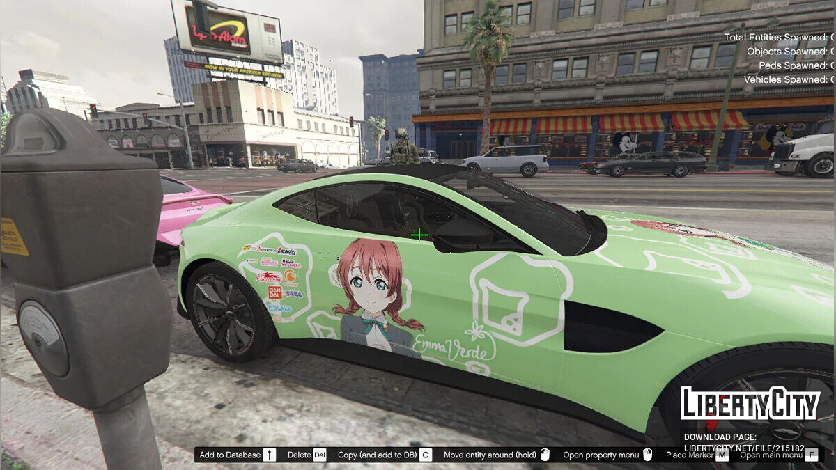 Download Aston Martin Vantage Emma Verde Love Live for GTA 5