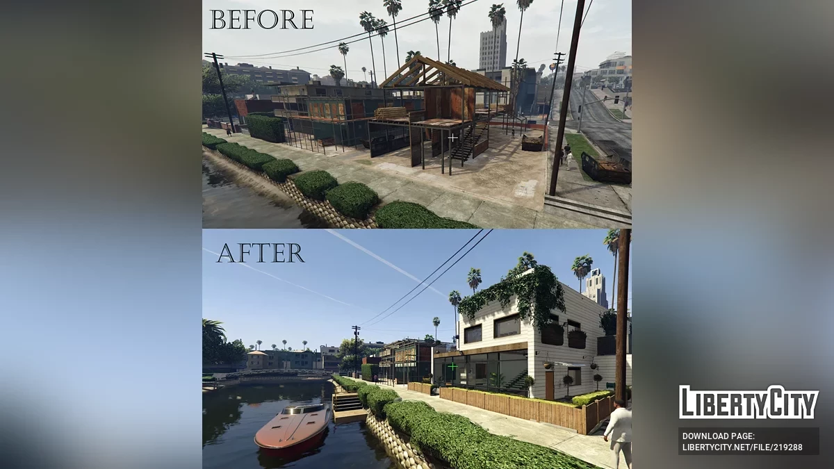 Rumah yang dibangun di dermaga / GTA 5