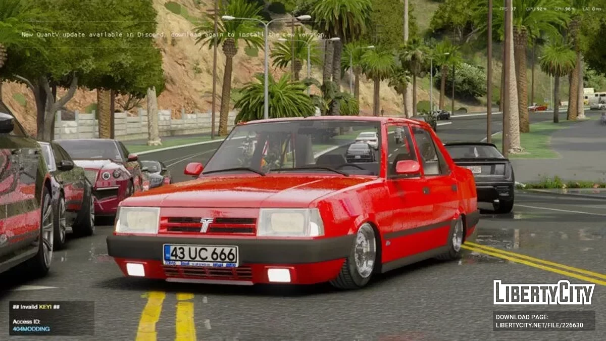 Tofas Doğan SLX con llantas Mangels / GTA 5