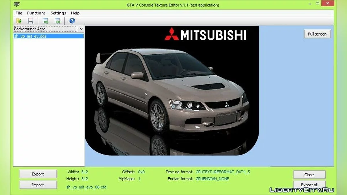 GTA 5 Console Texture Editor 1.1 beta / GTA 5