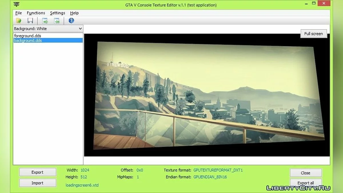 GTA 5 Console Texture Editor 1.1 beta / GTA 5