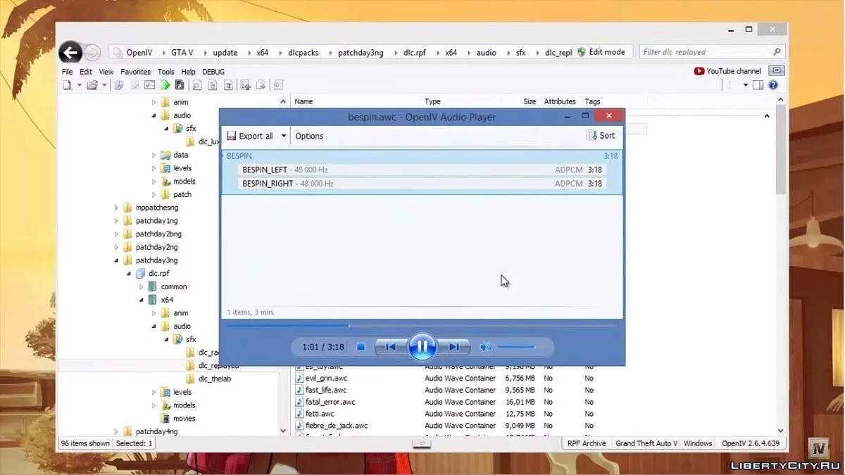 OpenIV 2.6.4 - Ahora con audio / GTA 5