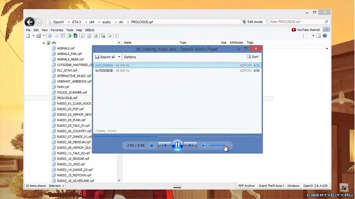 OpenIV 2.6.4 - Ahora con audio / GTA 5