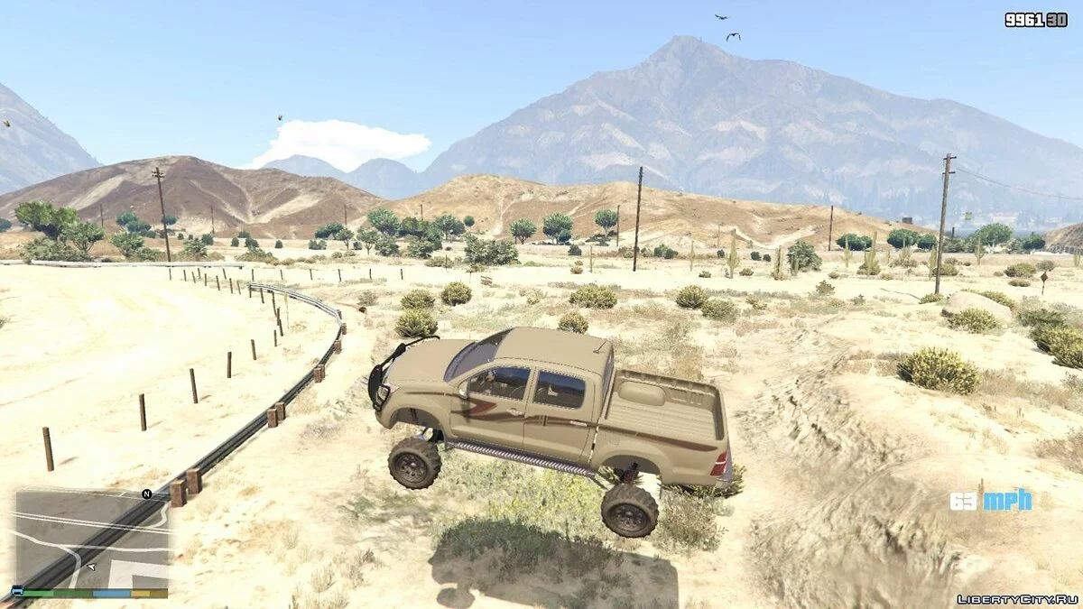 Піднятий Toyota Hilux 1.0 / GTA 5